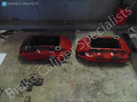 red renault megane calipers before paint