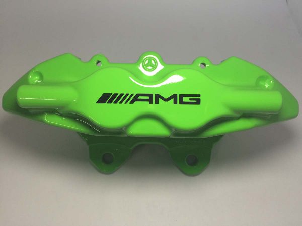 Kawasaki Green Brake Caliper Paint 4 piston AMG brake caliper painted in Kawasaki Green