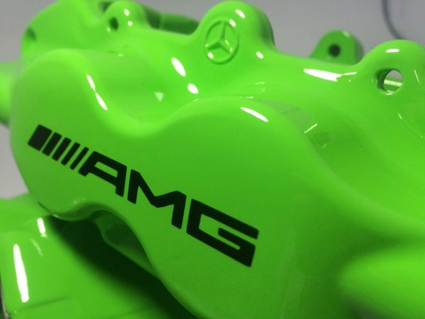 Black AMG brake caliper decals