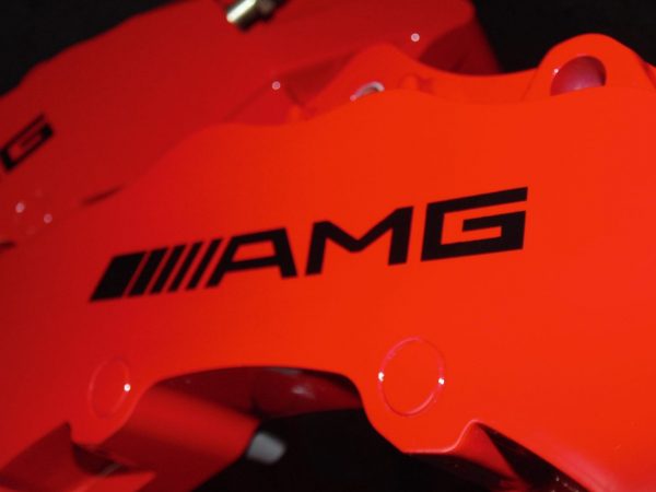 AMG brake caliper decals in black