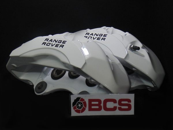 Range Rover Brake Calipers Painted in White Brake Caliper black stencils Range Rover Brake Calipers Painted in White Brake Caliper black stencils