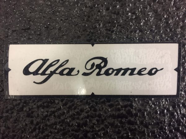 Alfa Romeo black brake caliper decal Alfa Romeo black brake caliper decal