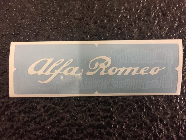 Alfa Romeo white brake caliper decal Alfa Romeo white brake caliper decal