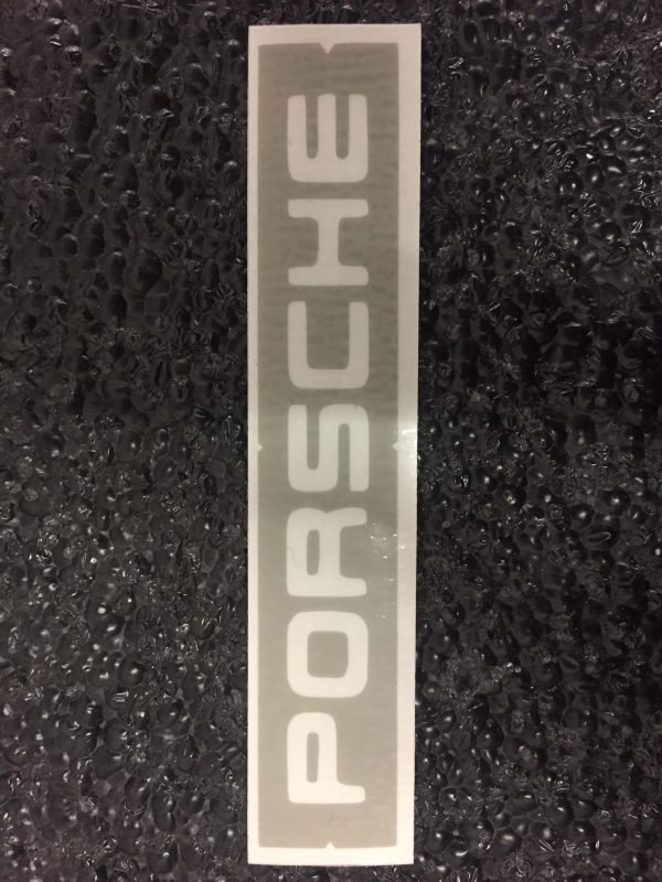 Old Porsche logo brake caliper stencil