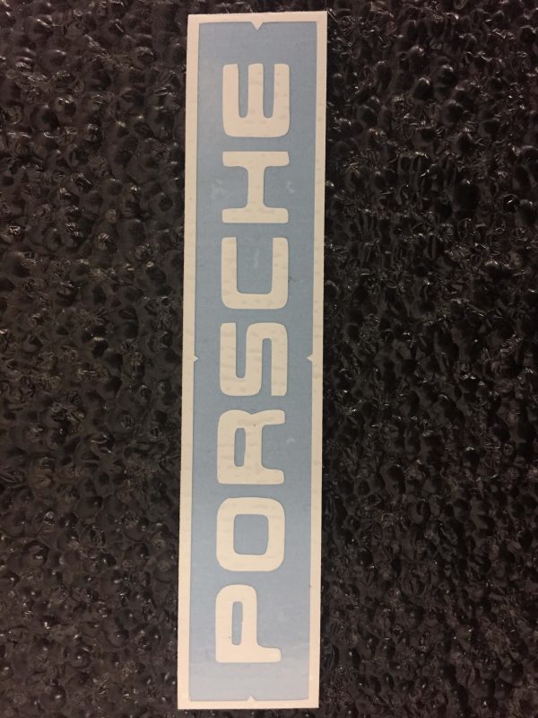 Old Porsche logo white brake caliper decal