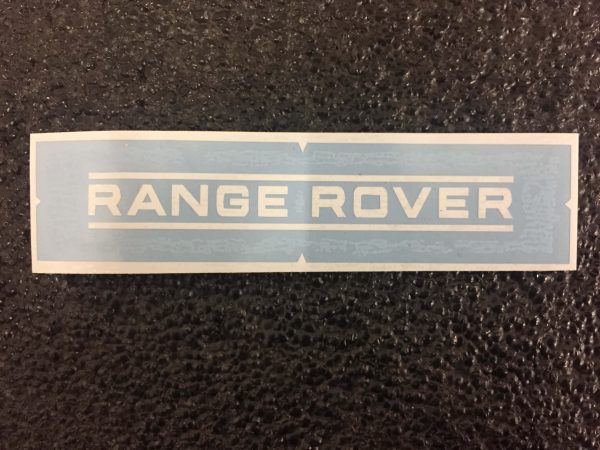 Range Rover straight white decal Range Rover straight white decal