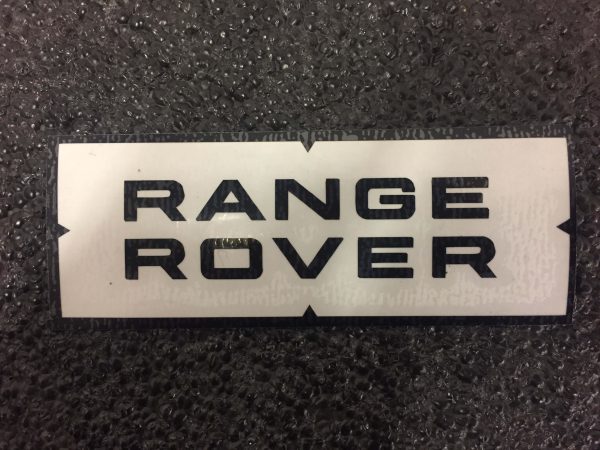 Range Rover top and bottom black decal Range Rover top and bottom black decal